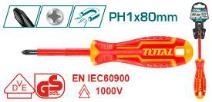 Диэлектрическая отвертка PH1 X 80мм 1000В THTISPH180
